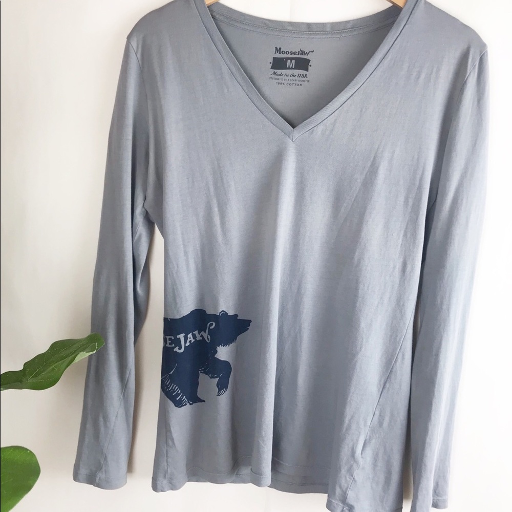 MooseJaw | Gray bear graphic print  tee
